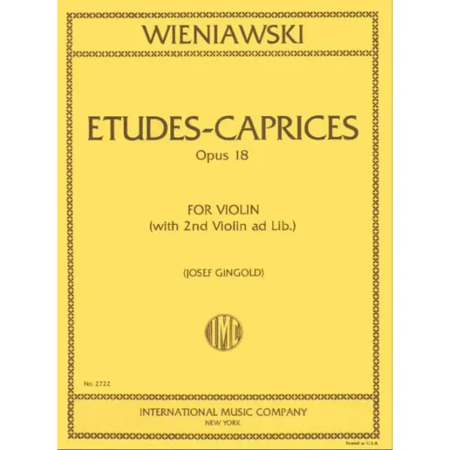 Wieniawski Etüden-Capricen Op. 18 Geigennoten Solo Duo