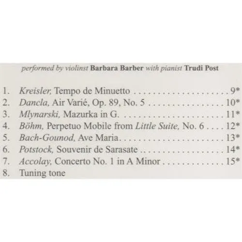 Barber Solos Young Violinists Vol.3 CD Alfred Mitspiel-CD