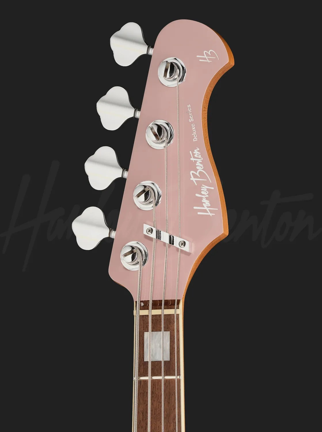 Harley Benton MV-4PJ E-Bass Shell Pink Ahorn-Hals