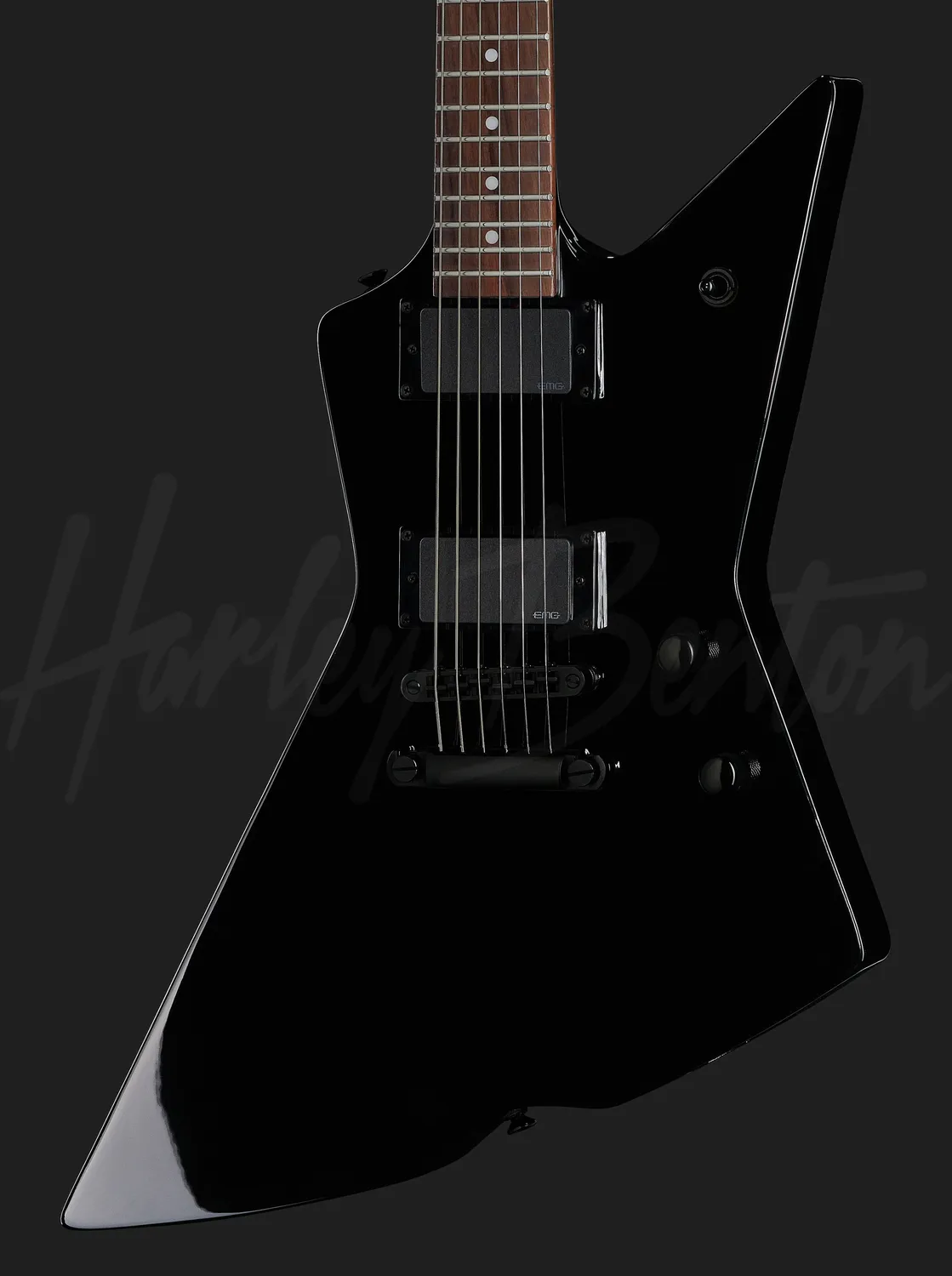 Harley Benton EX-84 Modern EMG E-Gitarre Schwarz aktiv