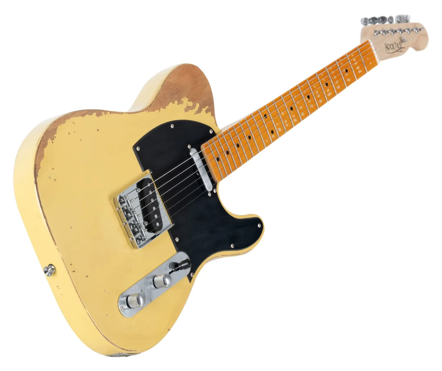 Rocktile Vinstage TL-HMBB E-Gitarre Vintage Blonde Mahagoni