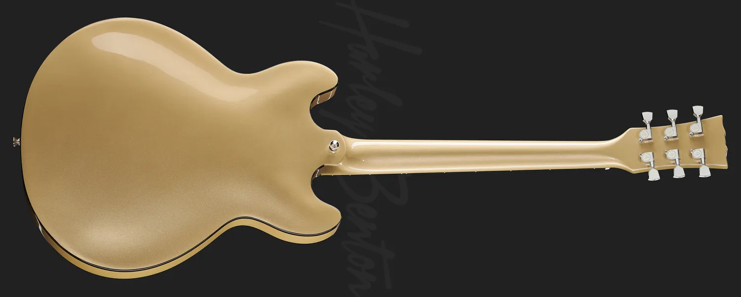 Harley Benton HB-35Plus Halbakustik-Gitarre Shoreline Gold Humbucker
