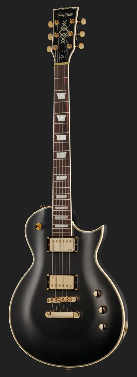Harley Benton Deluxe SC-Custom Plus EMG E-Gitarre schwarz