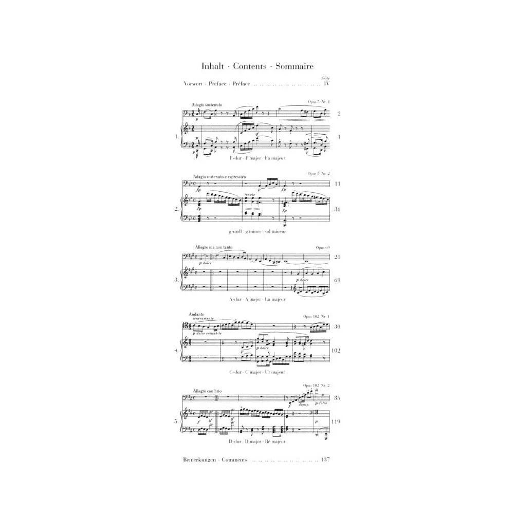 Beethoven Cellosonaten Henle Noten Cello Klavier Urtext komplett
