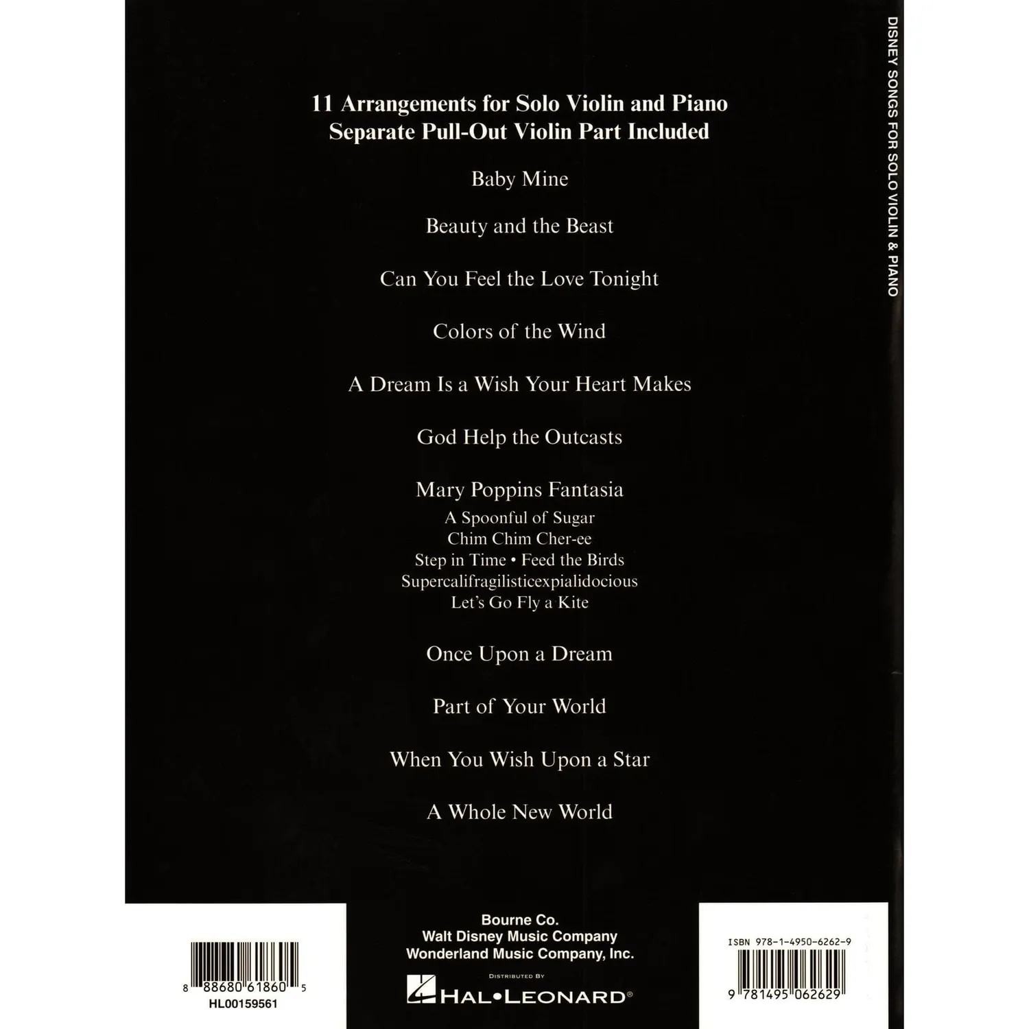 Hal Leonard Disney Songs Noten Violine Klavier 11 Stücke