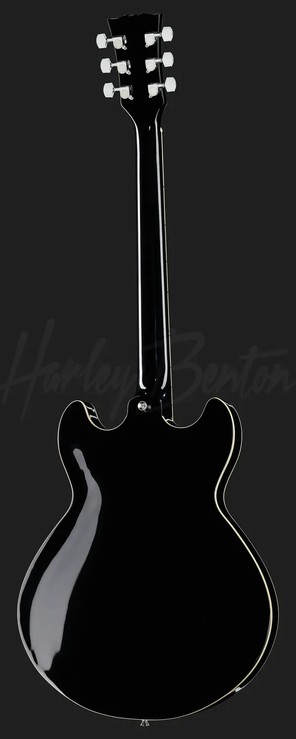 Harley Benton Vintage Series HB-35 Halbakustik-Gitarre Schwarz Humbucker