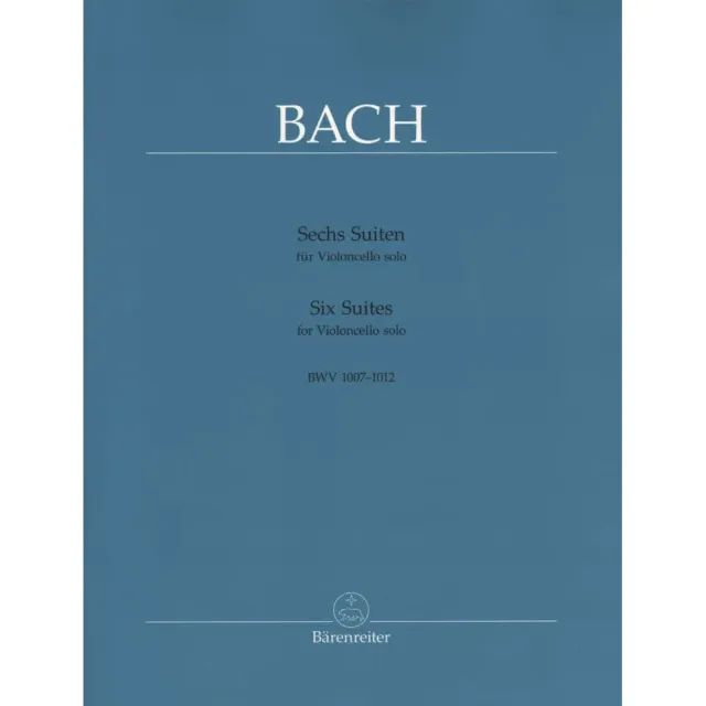 Bärenreiter Bach 6 Suiten Cello BWV 1007-1012 Wenzinger
