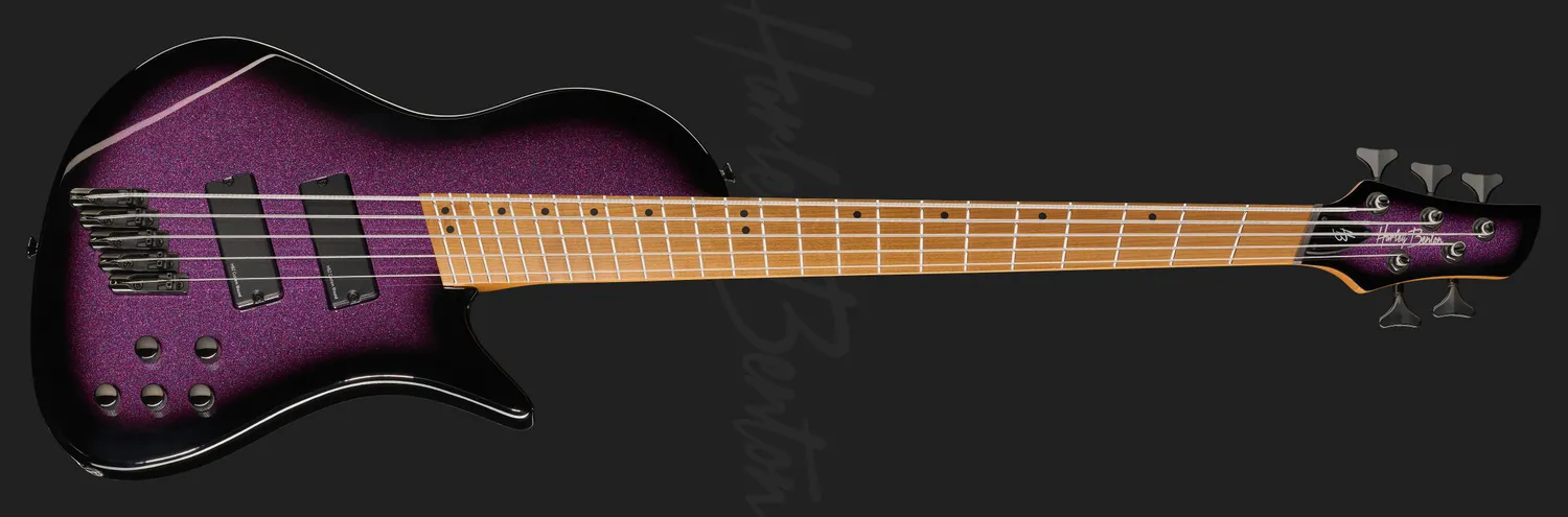 Harley Benton MSB-5 E-Bass Amethyst Sparkle 5-saitig Multiscale