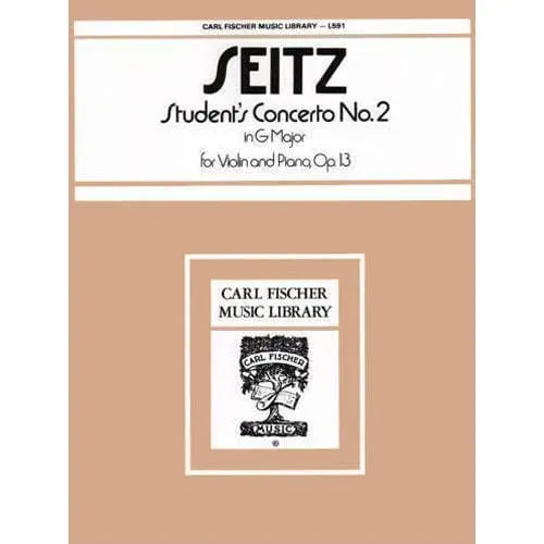 Carl Fischer Seitz Konzert 2 G-Dur Noten Violine Klavier
