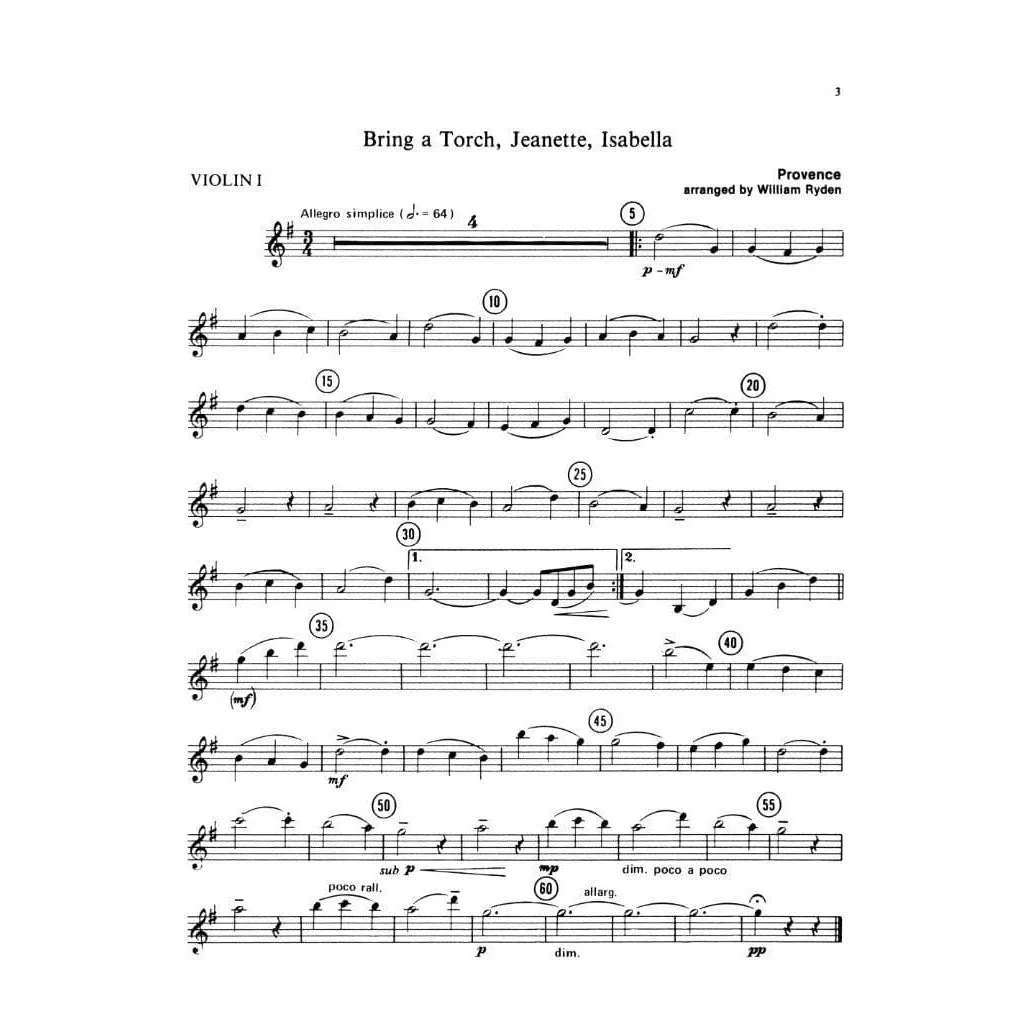 Shar Music Ryden Christmas Album No. 3 Noten Streichquartett 15 Carols