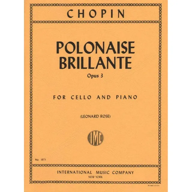 Chopin Polonaise Brillante op. 3 Noten für Cello und Klavier