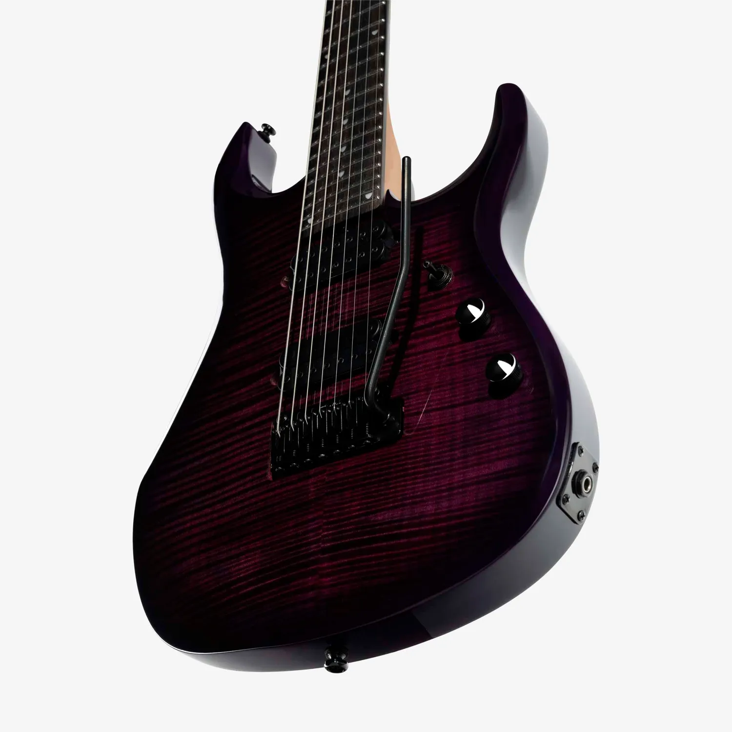 Sterling Artist JP157 DiMarzio 7-Saiter E-Gitarre Purple Nebula