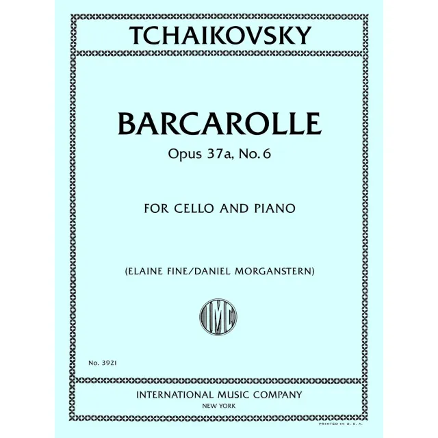 Tschaikowsky Barcarolle op. 37a Nr. 6 Cello Klavier Noten