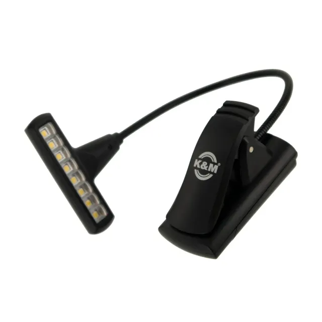 K&M T-Model FlexLight Notenleuchte 8 LED schwarz