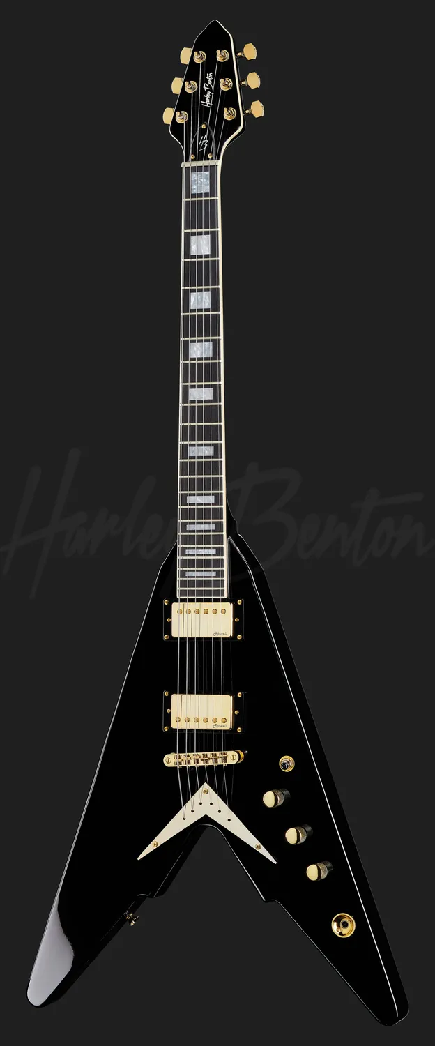 Harley Benton Deluxe Victory Plus BK E-Gitarre schwarz Humbucker