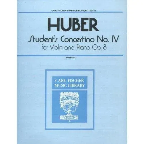 Huber Concertino G-Dur Op. 8 Nr. 4 Violinnoten Klavier