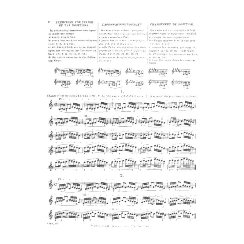 Shar Music Sevcik Op. 8 Violin-Etüden Lagenwechsel Carl Fischer