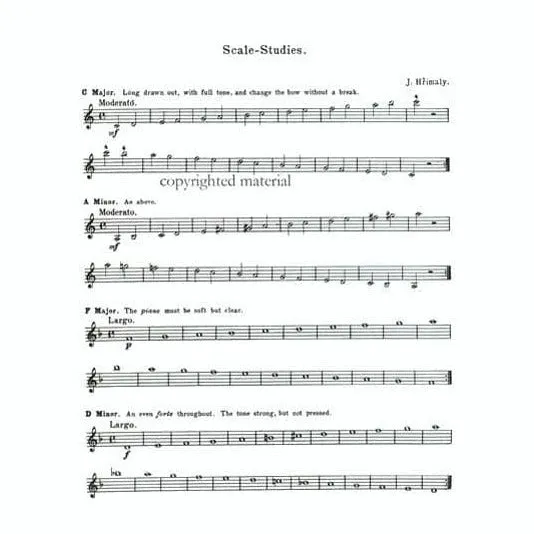 Kalmus Hrimaly Scale Studies Violine Tonleiter-Etüden Noten