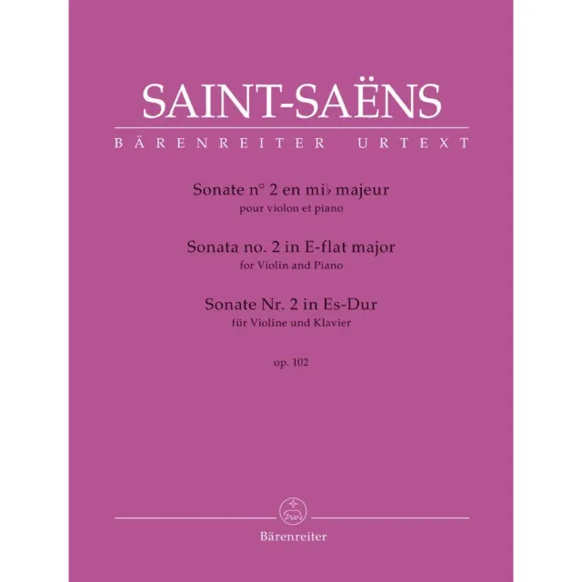 Shar Music Saint-Saëns Sonate Nr. 2 Es-Dur op. 102 Noten Violine