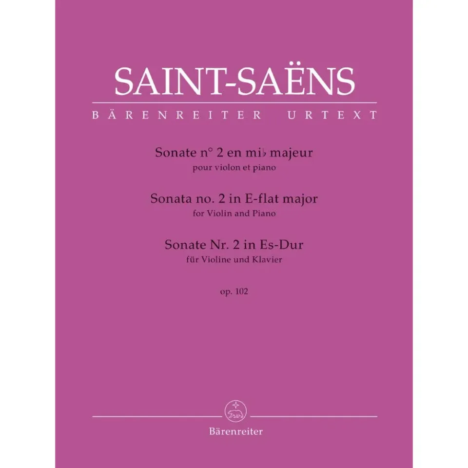 Shar Music Saint-Saëns Sonate Nr. 2 Es-Dur op. 102 Noten Violine