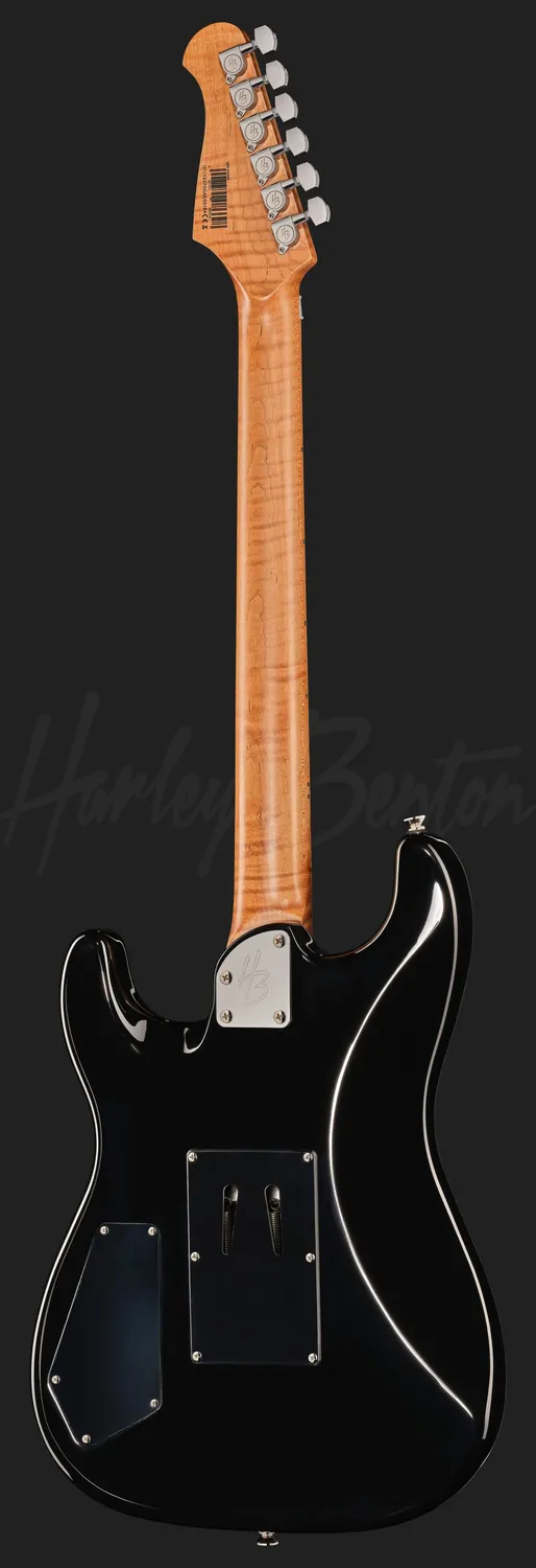 Harley Benton ST-80FR MN HH E-Gitarre schwarz 80s