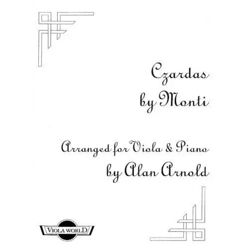 Shar Monti Czardas Noten Viola Klavier Arnold