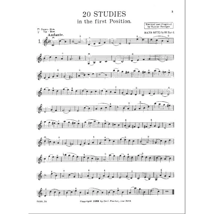 Sitt 100 Etüden Op 32 Heft 1 Noten Violine