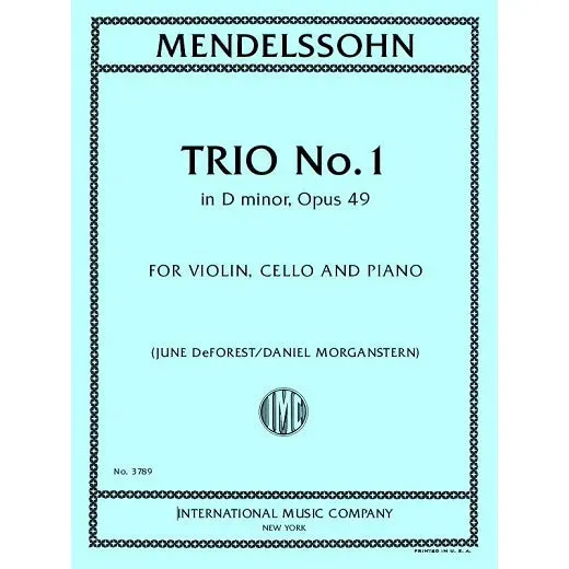 Mendelssohn Trio Nr.1 d-moll Op.49 Noten
