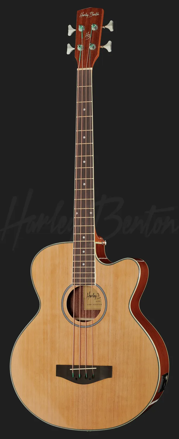 Harley Benton B-30 Natural Akustikbass Mahagoni