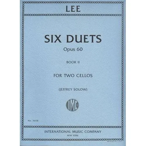 International Lee Six Duets Op 60 Book 2 Cellonoten Duo