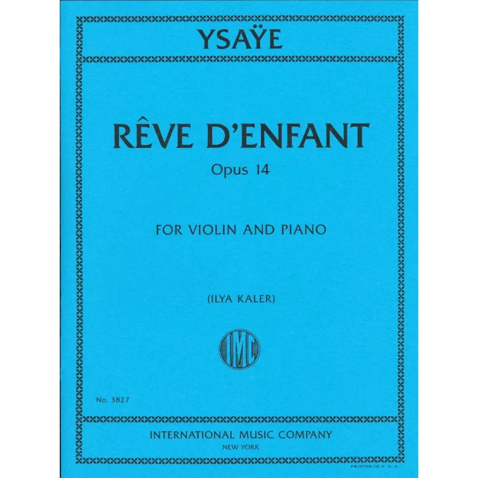 Shar Music Ysaÿe Rêve d’Enfant op. 14 Noten Violine Klavier