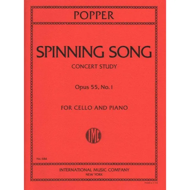 Shar Music Popper Spinning Song Op 55 Nr 1 Cello Noten