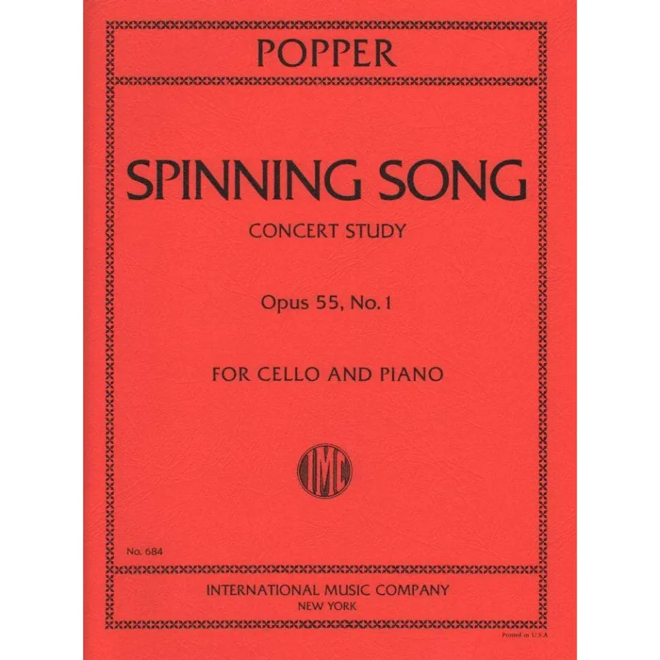 Shar Music Popper Spinning Song Op 55 Nr 1 Cello Noten