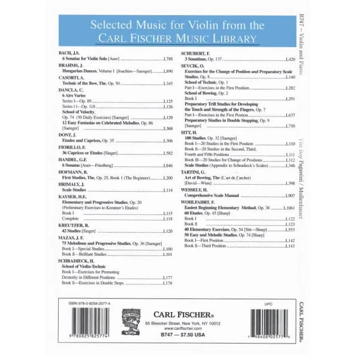 Fischer Mollenhauer Boy Paganini Noten Violine Klavier