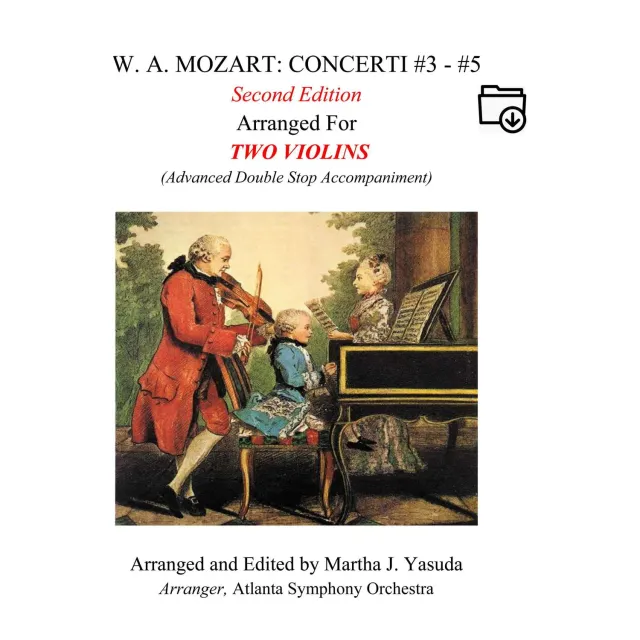 Yasuda Mozart Konzerte 3-5 Noten-Download 2-3 Violinen