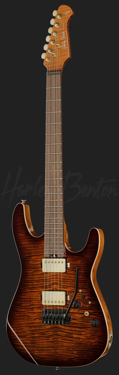 Harley Benton Progressive Fusion-IV HH E-Gitarre Bengal Burst