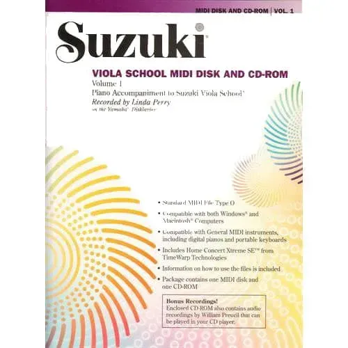 Suzuki Viola School Vol.1 Klavierbegleitung MIDI CD-ROM Noten