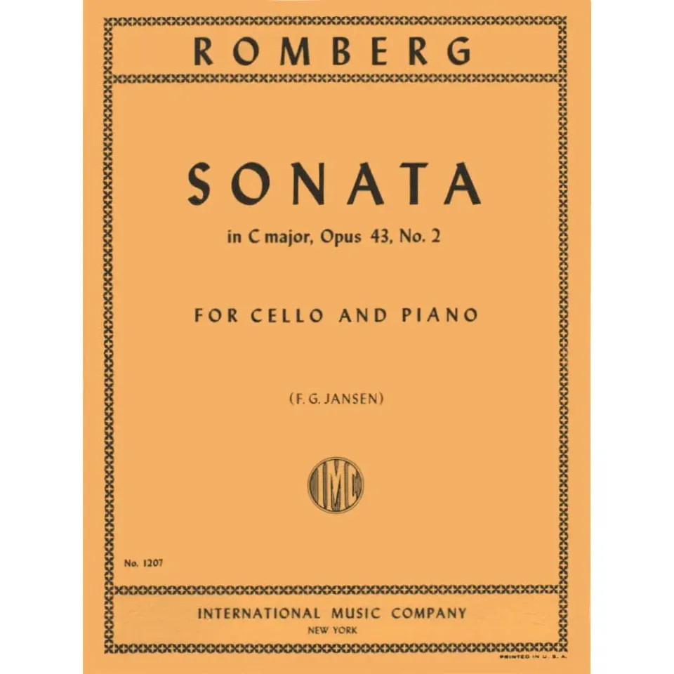 Romberg Cello Sonata C-Dur Op 43 Nr 2 Noten Cello