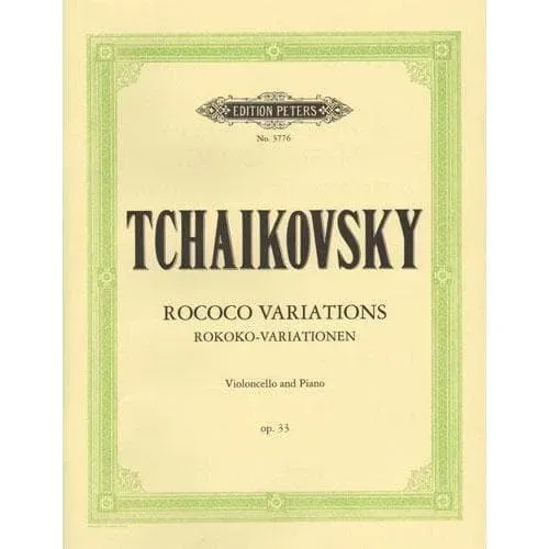 Edition Peters Tschaikowski Rokoko-Variationen Cello op. 33