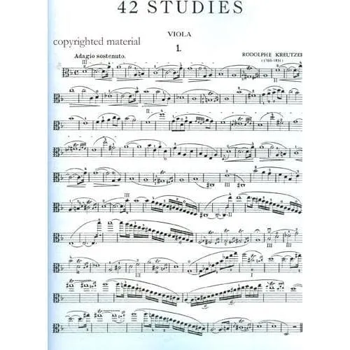 Kreutzer 42 Studien Viola solo Noten Kalmus
