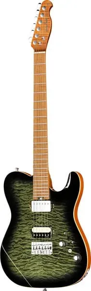 Harley Benton Progressive Fusion-T II HH MN HT QBLB E-Gitarre Fixed