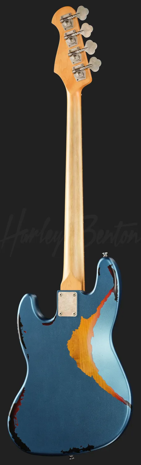 Harley Benton JB-62HA LPB over SB E-Bass Erle aged