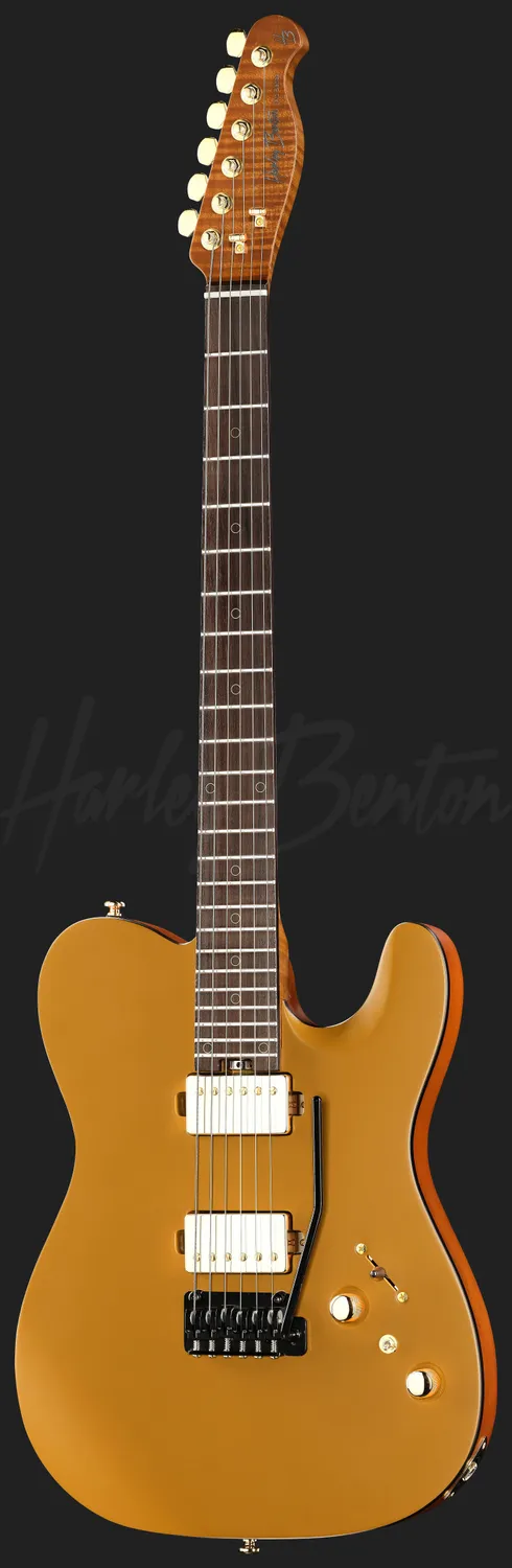 Harley Benton Progressive Fusion-T II HH RW SGD E-Gitarre Satin Gold