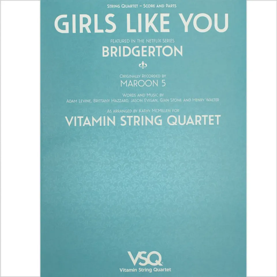 Girls Like You Streichquartett Noten Bridgerton Partitur