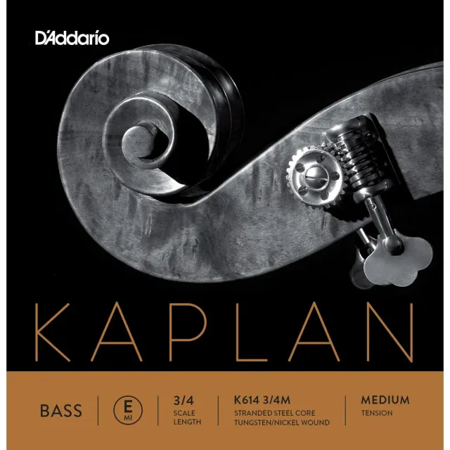 Kaplan Kontrabass-Saite E 3/4 mittlere Stärke Wolfram