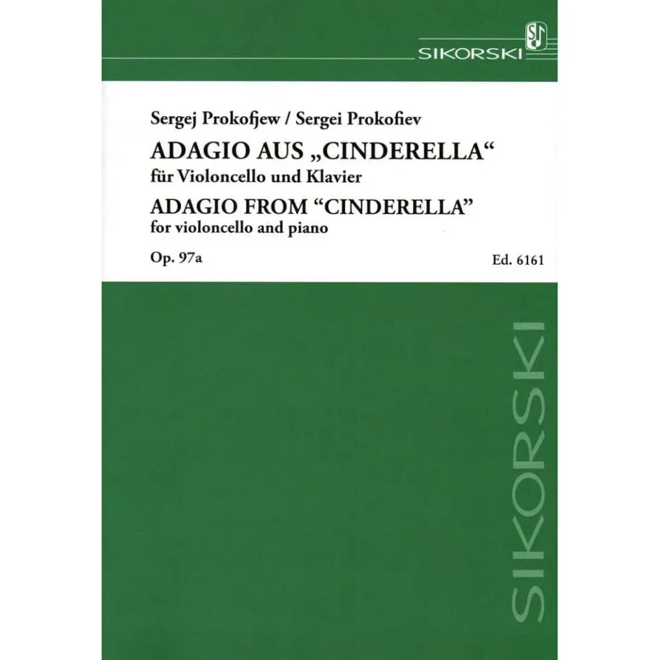 Sikorski Prokofjew Adagio Cinderella Noten Cello Klavier