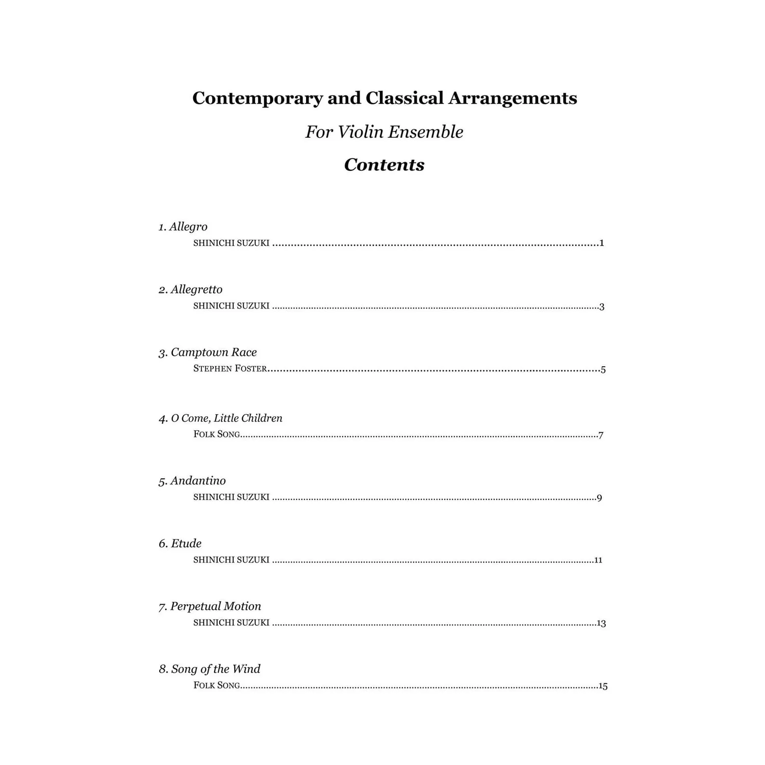 Shar Yasuda Violin Ensemble Noten Download mit Begleitung