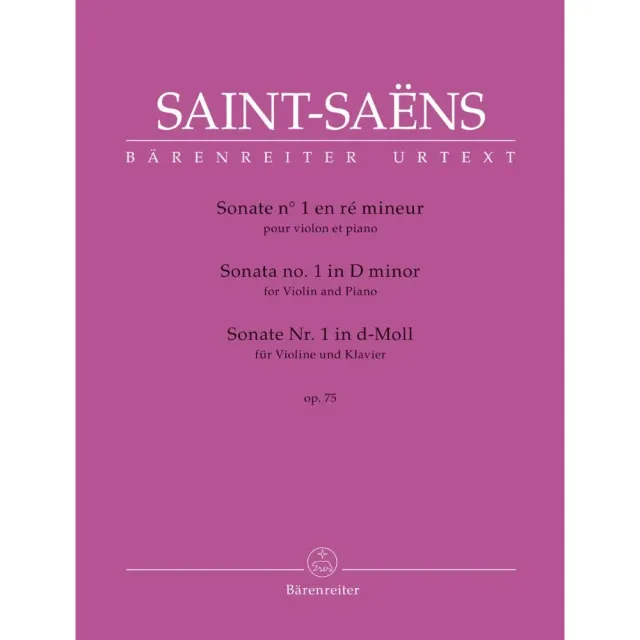 Bärenreiter Saint-Saëns Sonate Nr.1 Noten Violine Klavier Urtext