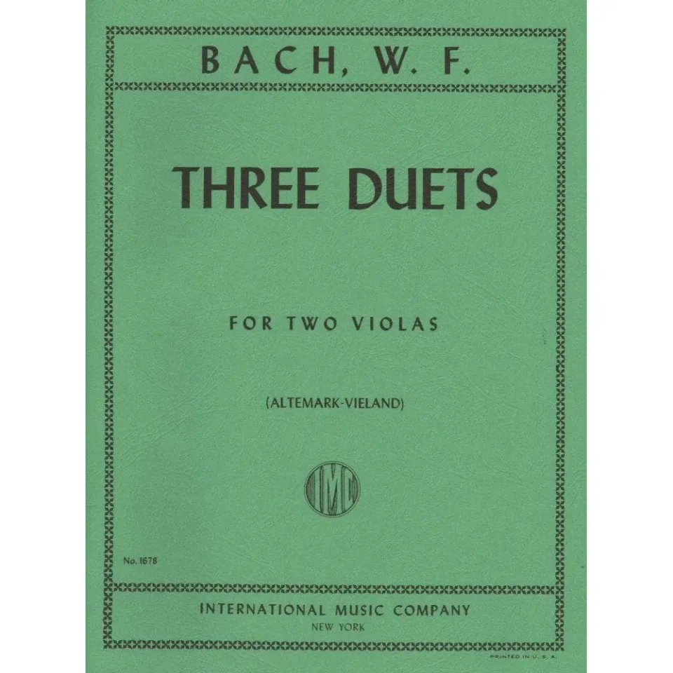 Shar Music W.F. Bach Drei Duette zwei Bratschen Noten