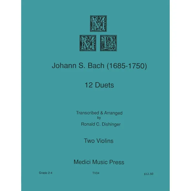 Shar Music Bach 12 Duette Noten für 2 Violinen
